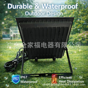 Projecteur 500W IP67 étanche, corps en aluminium, contrôle par application, éclairage extérieur pour jardin et terrasse - Product Image 5