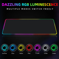 Tapis de souris de jeu personnalisable avec LED RGB résistant à la chaleur, surface en caoutchouc anti-rayures, en stock