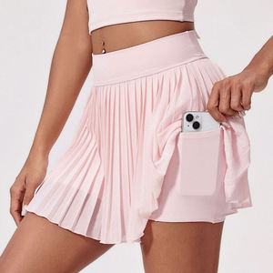 Shorts de <span class=keywords><strong>sport</strong></span> plissés taille haute élastique JY pour femme - Séchage rapide, respirant, idéal pour la gym, le yoga et l'entraînement sportif - Product Image 6