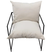 Meubles minimalistes Wabi-Sabi, canapé blanc, fauteuil de salon, fauteuil inclinable Cloud, chaise rembourrée, fauteuil moderne