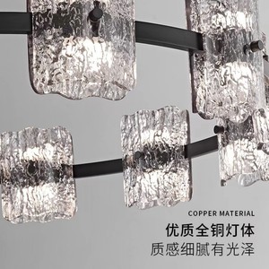 โคมไฟระย้าทองแดงแท้สไตล์อิตาลี ปี 2024 ดีไซน์หรูหรา ทันสมัย เรียบง่าย สำหรับห้องนั่งเล่นและห้องรับประทานอาหาร - Product Image 5