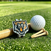 Marqueur de balle de golf magnétique en forme de visage mignon, en métal, finition cuivre antique, écologique, vente en gros, cadeaux de golf amusants pour les golfeurs