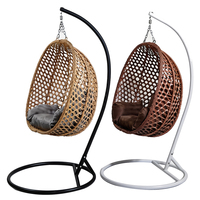Fauteuil suspendu en rotin de haute qualité en forme de nid d'oiseau