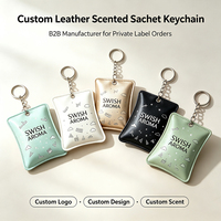 Diffuseur d'arômes en coton parfumé, pochette en cuir sur mesure, désodorisant suspendu pour voiture, chambre et décoration de placard