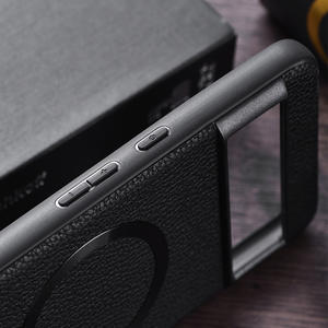 Coque de protection compatible avec Google Pixel 10A et Google 9, texture litchi, anneau métallique CD, compatible charge sans fil - Product Image 5