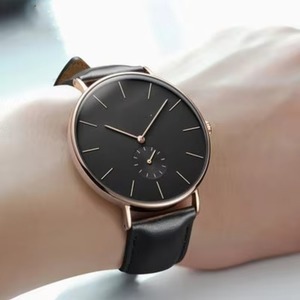 Orologi al Quarzo Classici Bestseller con Cinturino in Vera Pelle, Orologi Unisex, Orologio da <span class=keywords><strong>Uomo</strong></span> Business - Product Image 2