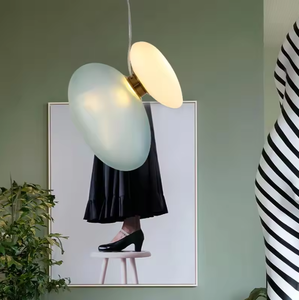 Zeal Lighting Creative Pebble Suspension Lustre en verre soufflé minimaliste pour chambre ou restaurant avec hauteur réglable - Product Image 6