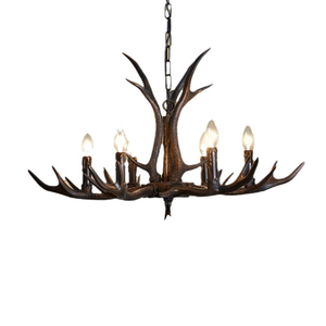 JACKSUN Schwarzer Geweih-Kronleuchter Vintage Pendelleuchte Hängelampe für Ferienhäuser Entspannungsbars Wohnzimmer Esszimmer - Product Image 6
