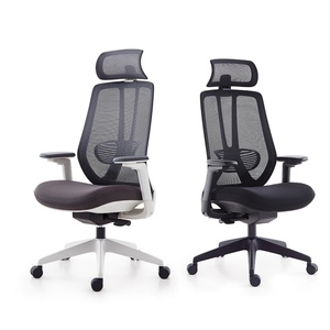 Silla de Oficina Ergonómica Moderna con Respaldo Alto de Malla, Soporte Lumbar, Reposacabezas y Reposapiés Ajustables, Ruedas de PU, para Largas Jornadas de Trabajo - Product Image 3