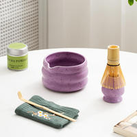 Kit d'accessoires pour la cérémonie du thé japonaise, fouet en bambou, ensemble d'accessoires avec pot de rangement pour la poudre, pour la préparation du thé vert à domicile