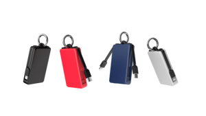 2000mAh Keychain Power Bank Built-in <b>Type</b>-<b>C</b> <b>Cable</b> 5V/1.5A Mini Emergency Portable <b>Charger</b> - Product Image 1