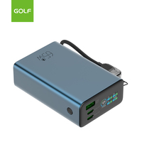 Vente en gros 20000mAh Mini batterie externe en métal PD 65W TFT Affichage Chargeur de batterie au lithium Grande capacité Station d'alimentation à charge rapide
