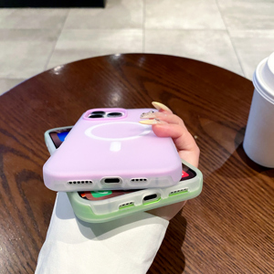 Custodia Magnetica 2-in-1 Opaca Monocolore con Ricarica Wireless per <span class=keywords><strong>iPhone</strong></span> 17 Pro Max 16 15 14 13 <span class=keywords><strong>12</strong></span>, <span class=keywords><strong>Cover</strong></span> <span class=keywords><strong>Protettiva</strong></span> Posteriore - Product Image 5