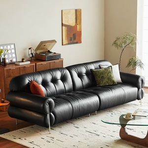Sofá de azúcar negro con estilo italiano antiguo minimalista pequeño apartamento Hotel, apartamento, casa de familia, sofá negro famoso en Internet - Product Image 2