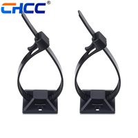 Supports de fixation pour serre-câbles auto-adhésifs 25x25mm en nylon, base adhésive pour serre-câbles, support de fixation pour serre-câbles pour la gestion des câbles et l'organisation des fils