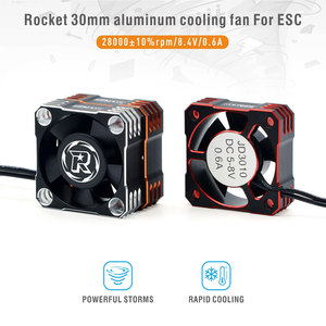 Ventilateur de refroidissement ESC en métal Surpass Hobby <span class=keywords><strong>ROCKET</strong></span>-RC <span class=keywords><strong>V2</strong></span>/A2 25/30mm, entrée 8.5V, 0.52/0.6A, 32000/28000RPM, pour moteur de voiture RC 1/10 - Product Image 6