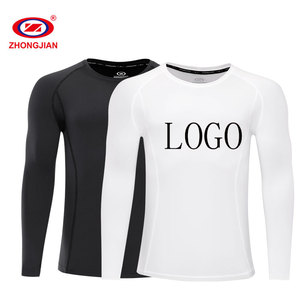 T-shirt à manches longues pour homme, vêtement de Sport de haute qualité, de Fitness, de Compression sous la couche de Base