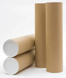 China fábrica vendedor postal embalagem do cartaz tubo de papel personalizado com tampas final