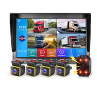 10.1 ''image de recul véhicule DVR enregistreur MP5 lecteur rouge voyant d'alarme vocale rappel voiture système de détection des angles morts