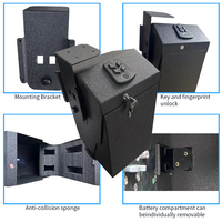 Coffre-fort double pour armes à feu avec serrure électronique numérique, empreinte digitale biométrique et clé, en acier, pour deux armes, utilisation intérieure et extérieure