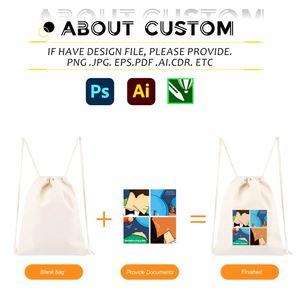 Wholesale Luxury Custom Logo Plain Cotton <b>Drawstring</b> Bag Eco Friendly Carry Sport Gift Bag <b>Drawstring</b> <b>Backpack</b> Promotional - Product Image 3