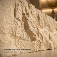 Panneau en pierre 3D en PU, revêtement mural extérieur en polyuréthane léger, placage artificiel, faux ardoise, panneau décoratif