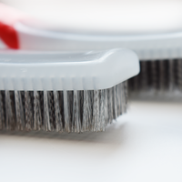 Brosse de nettoyage domestique industrielle DIY à poils en laiton souple et manche court en silicone, marque Lebang