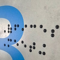 Panneaux de signalisation en aluminium composite personnalisés pour bureau, affichage texturé, relief 3D, braille, impression UV, symboles graphiques