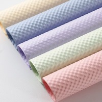 Kertas Embos Berkilau Gaya Baru Elegan Kertas Embos 3D Bunga Kertas Pembungkus Buket Hadiah