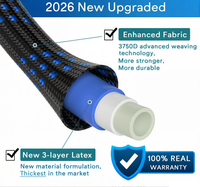 Tuyau d'arrosage extensible magique BSCI 100FT 3X, anti-UV, léger, anti-plis, rétractable, anti-fuite, pour l'arrosage et le lavage de voiture