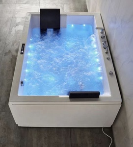 Baiyao 2 Pessoas Bolha de ar Cachoeira Yacusi Jet Whirlpool Banheira Ice Bath Indoor Spa Acrílico Hidro Jacuzzier - Product Image 2