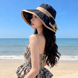 Chapeau <span class=keywords><strong>de</strong></span> soleil d'été pour femme à rayures brodées, protection UV, large bord, respirant, réglable, pour voyage, <span class=keywords><strong>plage</strong></span> et extérieur - Product Image 3