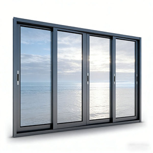 Jendela Geser Anti Badai Kedap Suara Berlapis Ganda dari Aluminium Alloy untuk Rumah, Jendela Geser <span class=keywords><strong>Horizontal</strong></span> - Product Image 6