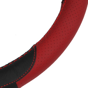Funda para Volante de 38 cm, Diseño en D, Combinación Rojo y Negro, Accesorios Decorativos para Automóvil - Product Image 6
