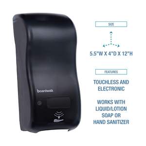 Distributeur de savon en vrac Boardwalk SH900SBBW 5,5 pouces X 4 In. X 12 pouces 900 mL Noir - Product Image 6
