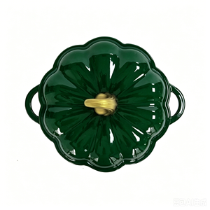<span class=keywords><strong>Cocotte</strong></span> décorative <span class=keywords><strong>en</strong></span> <span class=keywords><strong>fonte</strong></span> émaillée de style français, forme citrouille peu profonde, pour service, compatible lave-vaisselle - Product Image 6