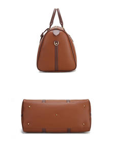 Bolsa de Viaje de Fin de Semana para Hombre, de Cuero PU, Color Sólido, Suave, Personalizada, al por Mayor, con MOQ Bajo, Bolsa de Gimnasio, Equipaje de Mano - Product Image 3