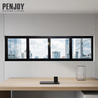 Fenêtre pliante verticale en alliage d'aluminium compatible avec la maison intelligente PENJOY, économie d'énergie