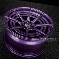 Jantes forgées sur mesure XINLAI 1 pièce, 19-21 pouces, finition brillante violette, à rayons en cage, 5x112 5x120 pour Audi BMW Mercedes