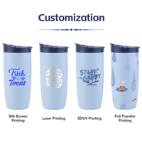 Mug à café de bureau personnalisé avec logo, 20 oz, 600 ml, tasse en acier inoxydable isolée sous vide avec couvercle à double ouverture 2-en-1