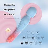 Le Ye Fabricant Vente en gros Vibrateur chauffant double extrémité à contrôle électrique, 50 décibels de bruit, pour masturbation féminine