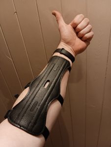 22*8 deri okçuluk ekipmanları geliştirmek kol muhafazası koruma önkol güvenli ayarlanabilir av yayı ok çekim eğitmen koruyucu - Product Image 4