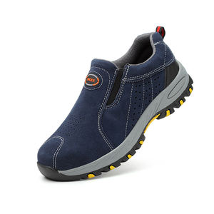 Bota de seguridad de aceite impermeable resistente a altas temperaturas S3 para hombre con puntera de cuero de gamuza industrial ligera de alta visibilidad - Product Image 2