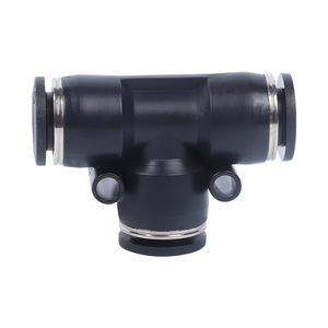 Pneumatic Hose <b>Connector</b> Reducing T Type Tee <b>Quick</b> Coupler PEG PE4 6 8 10 12 14 16 PBT Material - Product Image 1