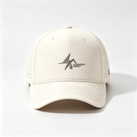 Casquette de baseball sportive personnalisée avec broderie et perforations laser, séchage rapide, respirante, visière incurvée, ajustable, unisexe, pour la course à pied