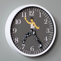 Jam Dinding Model Baru 10 Inci untuk Kung Fu, dengan Jarum Detik Berputar dan Tampilan Angka, Desain Personalisasi