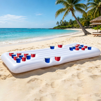 Table de jeu gonflable flottante pour piscine 5,6 pieds en PVC, matelas flottant pour jeux aquatiques, usage commercial, idéal pour les fêtes aquatiques et les jeux de lancer
