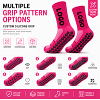 Chaussettes personnalisées OEM ODM, processus Jacquard, logo personnalisé, chaussettes de sport antidérapantes, vente en gros pour le football et la gym