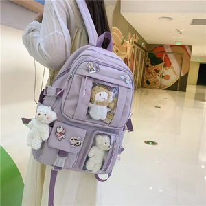 Mochila Kawaii, Mochila Linda para Adolescentes, Mochila Escolar para Niñas, Bolsa para Libros, Mochila de Viaje de Gran Capacidad, Mochila Escolar Estética de Lona - Product Image 2