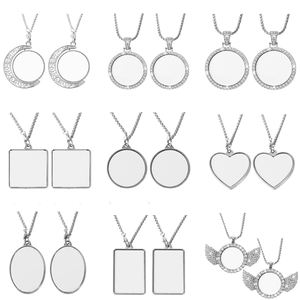 ส่วนบุคคลDiyช่องว่างระเหิดสร้อยคอผู้หญิงของขวัญที่กําหนดเองแฟชั่นเครื่องประดับสร้อยคอจี้สําหรับสุภาพสตรี - Product Image 2